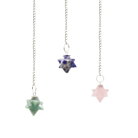 Pendule Merkaba (étoile) - (asst)