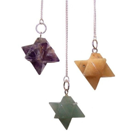Pendule Merkaba (étoile) - (asst)