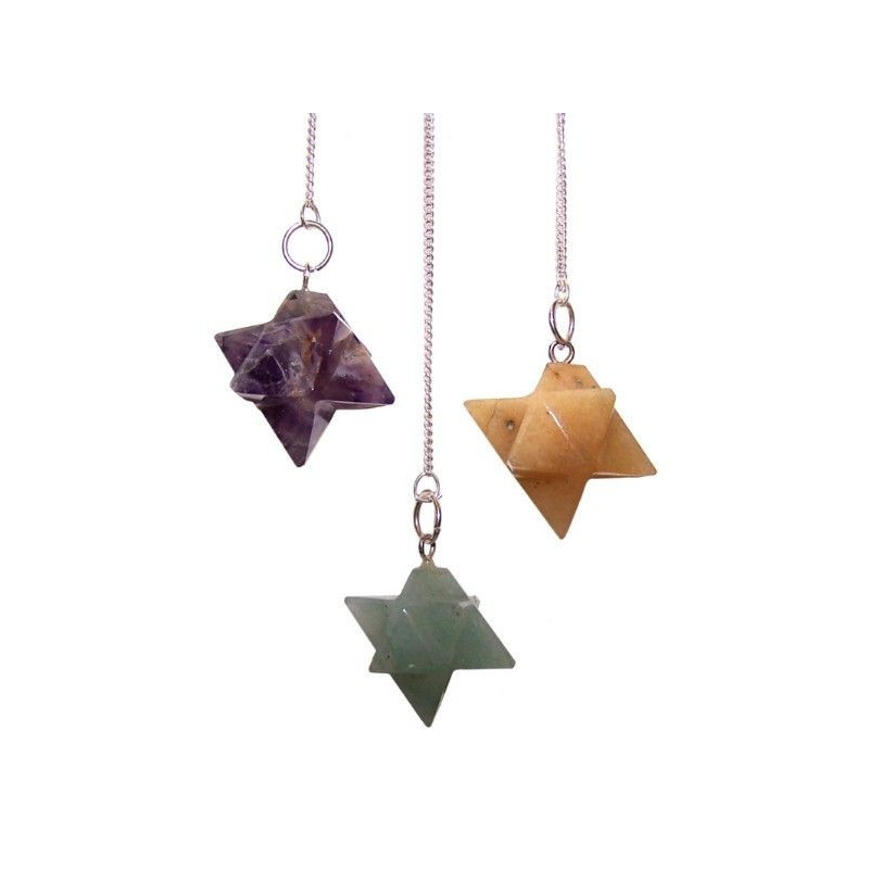 Pendule Merkaba (étoile) - (asst)
