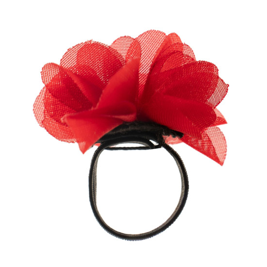 Anneau diffuseur de parfum en mousseline - Rose rouge