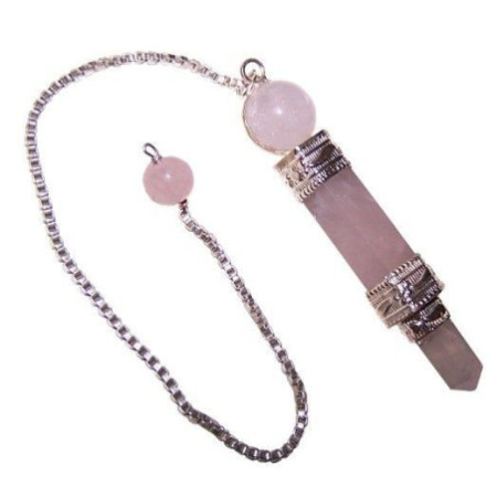 Pendule en trois parties - Quartz rose