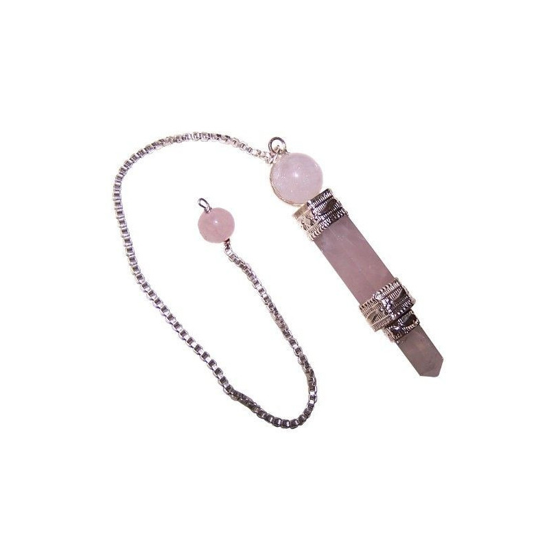 Pendule en trois parties - Quartz rose