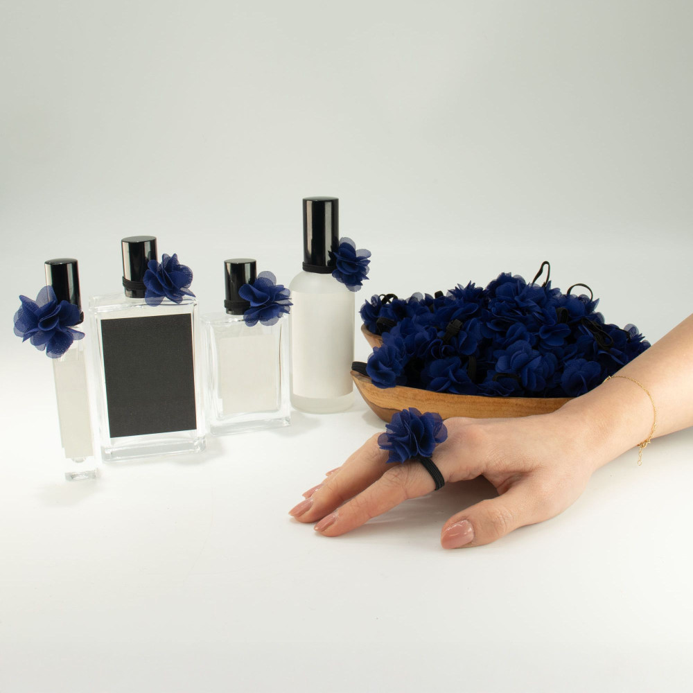 Anneaux diffuseurs de parfum en mousseline - Bleu marine