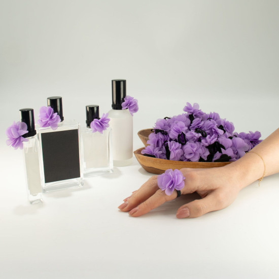 Anneaux diffuseurs de parfum en mousseline - Lavande