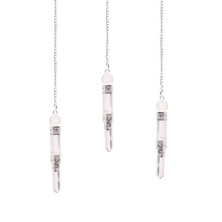 Pendule en trois parties - Quartz rocheux