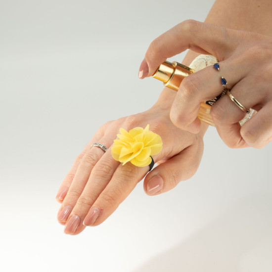 Anneaux diffuseurs de parfum en mousseline - Jaune