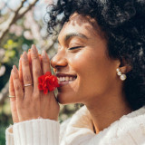 Anneaux diffuseurs de parfum en mousseline - Jaune
