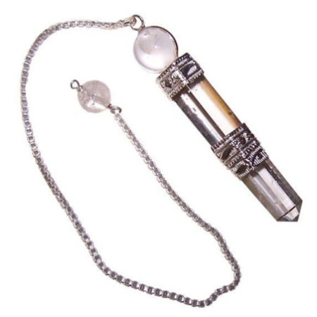 Pendule en trois parties - Quartz rocheux