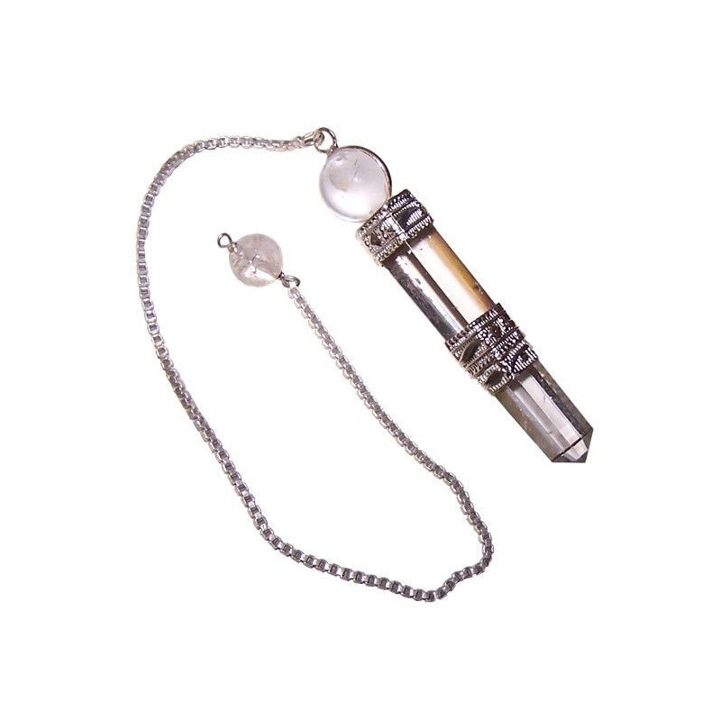 Pendule en trois parties - Quartz rocheux