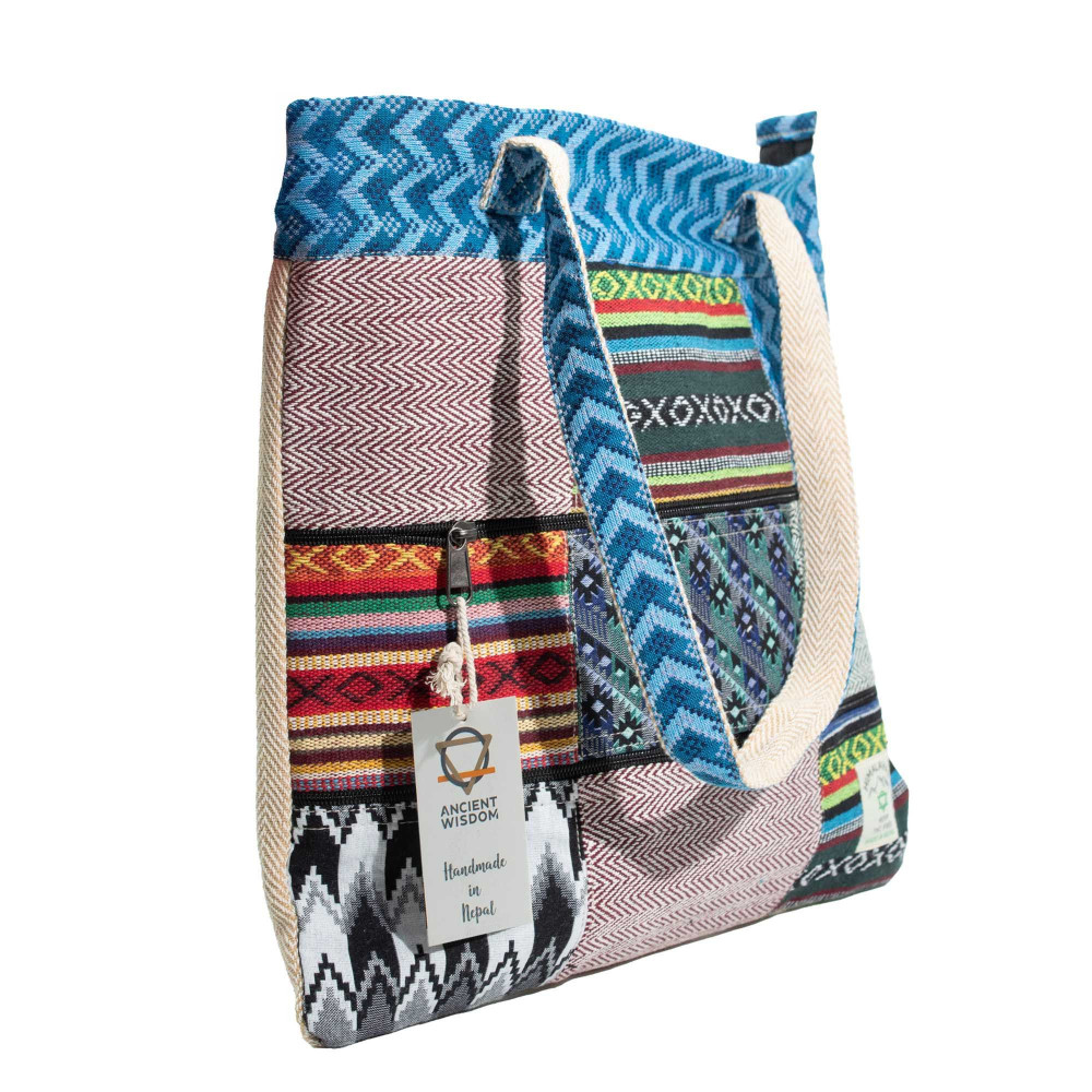 Sac cabas patchwork Kathmandu - Design Dhaka (37x38cm)