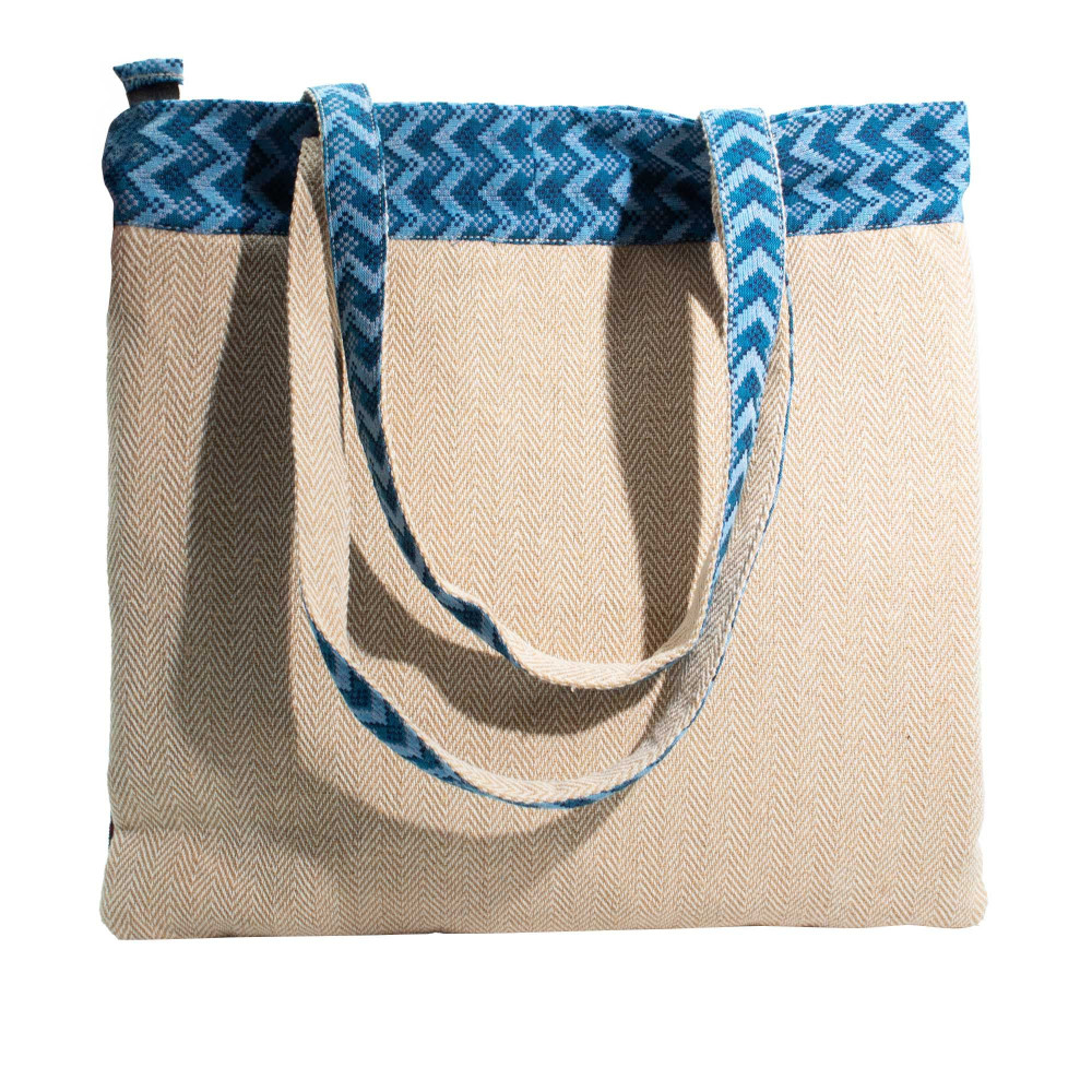Sac cabas patchwork Kathmandu - Design Dhaka (37x38cm)