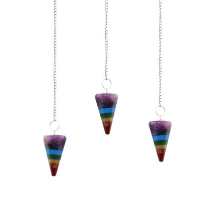 Pendule à 7 tranches de style chakra