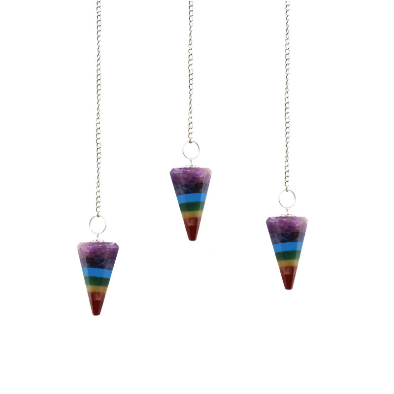 Pendule à 7 tranches de style chakra