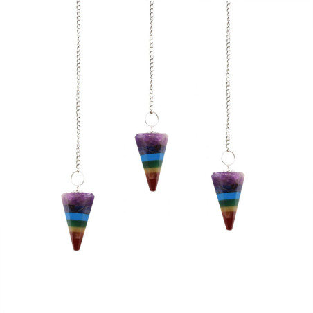 Pendule à 7 tranches de style chakra