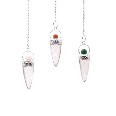 Bague en cristal de roche et argent - Asst