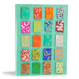 Carnet Lokta Mini Tiles - Grand format (21 x 15 cm) - 45 feuilles - Marque-page inclus - Turquoise