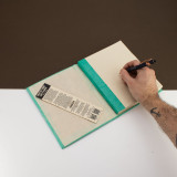 Carnet Lokta Mini Tiles - Grand format (21 x 15 cm) - 45 feuilles - Marque-page inclus - Turquoise