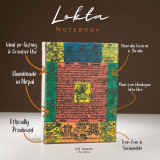Carnet de prières traditionnel Lokta - Format moyen (15 x 12 cm) - 45 feuilles - Naturel