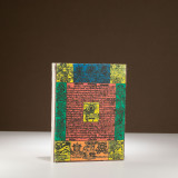 Carnet de prières traditionnel Lokta - Format moyen (15 x 12 cm) - 45 feuilles - Naturel