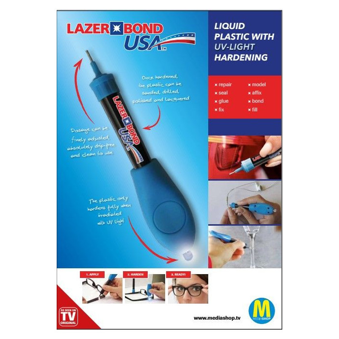 Lazer Bond - PLASTIQUE LIQUIDE À LUMIÈRE UV