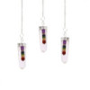 Cristal - Pendentifs plats à pointe fine délimités par 7 chakras