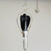 Pendule d'ange avec anneau - Agate noire