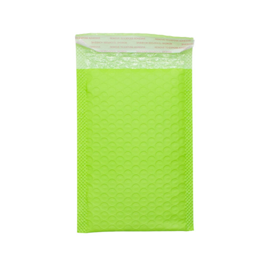 Enveloppe à bulles en polyéthylène vert (130 x 180 + 40 mm)