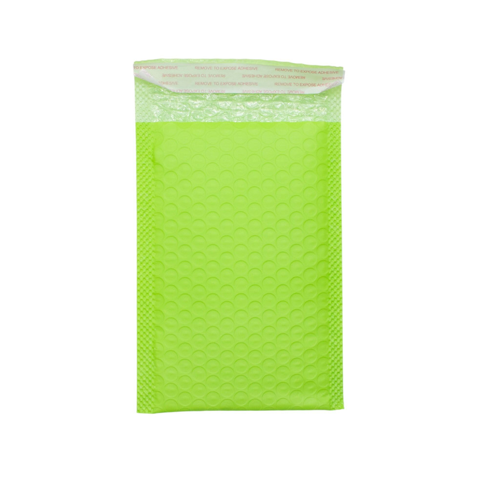 Enveloppe à bulles en polyéthylène vert (130 x 180 + 40 mm)