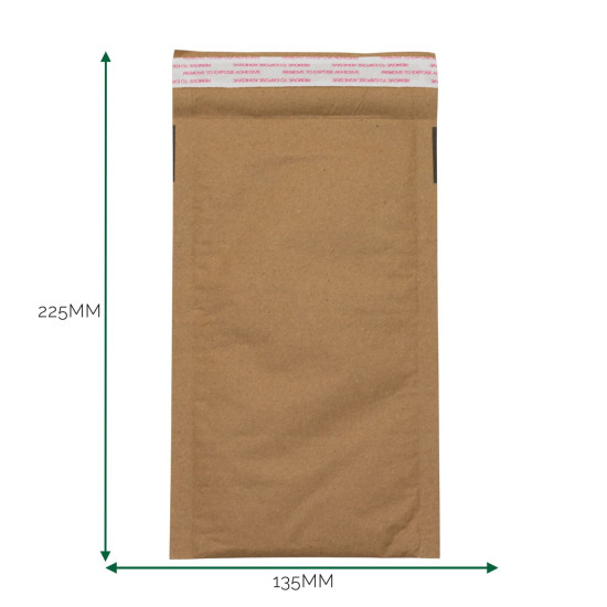 Enveloppe matelassée en nid d'abeille kraft (135 x 225 + 40 mm)
