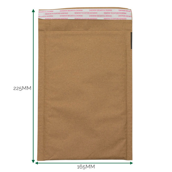 Enveloppe matelassée en nid d'abeille kraft (165 x 225 + 40 mm)