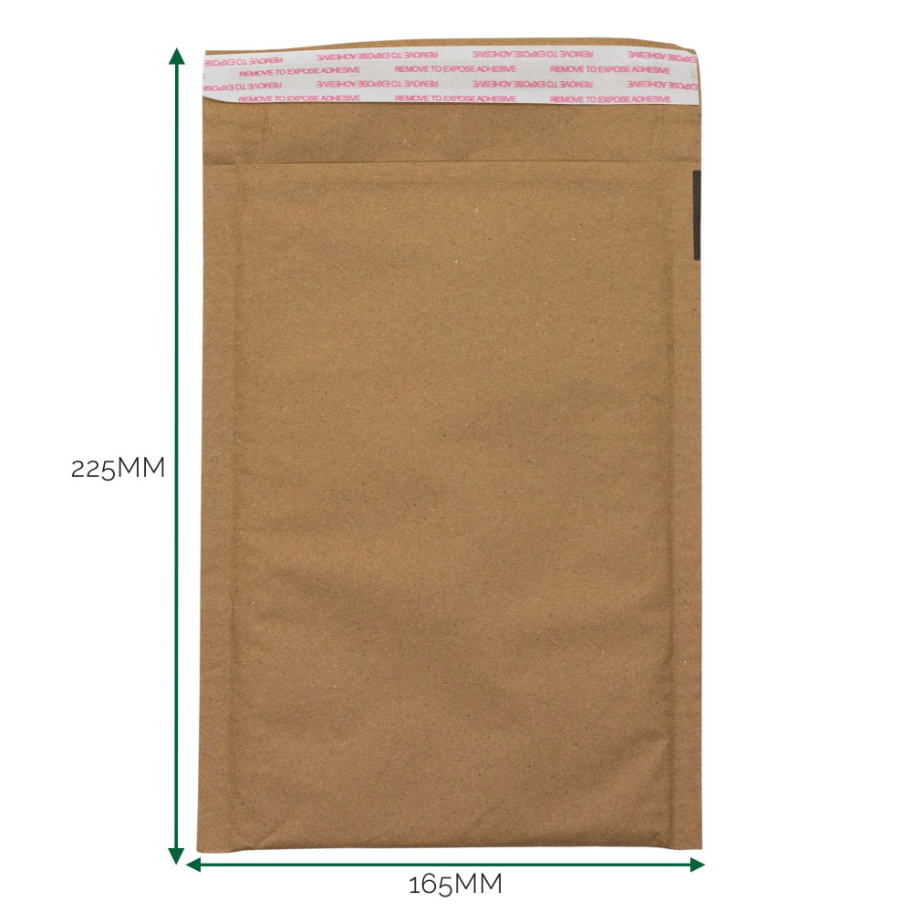 Enveloppe matelassée en nid d'abeille kraft (165 x 225 + 40 mm)