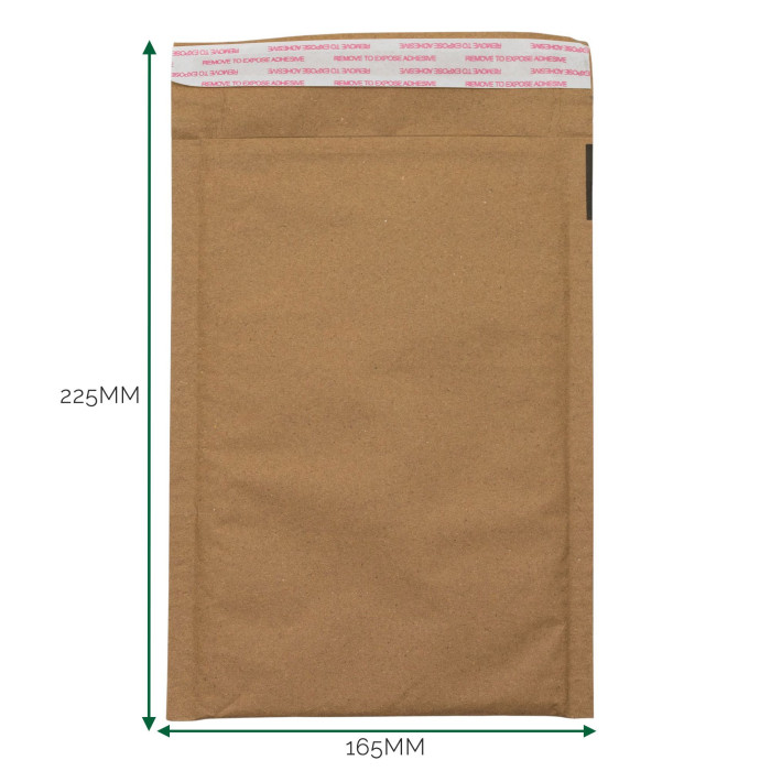 Enveloppe matelassée en nid d'abeille kraft (165 x 225 + 40 mm)