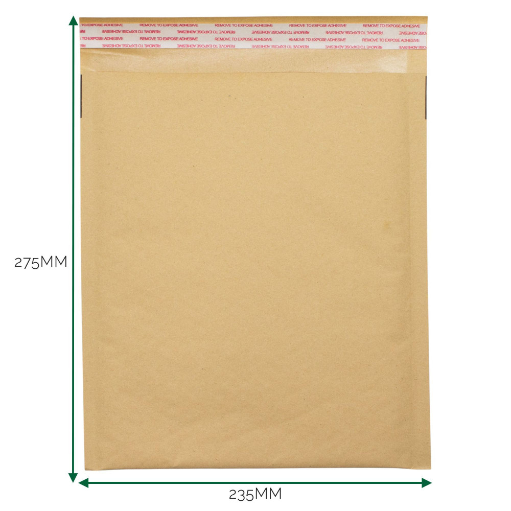 Enveloppe matelassée Kraft à bulles (235 x 275 + 40 mm)