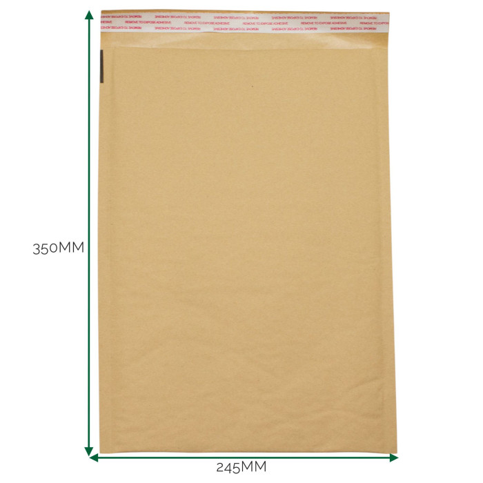 Enveloppe matelassée en papier kraft à bulles (245 x 350 + 40 mm)
