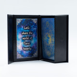 Jeu de cartes de tarot à feuille bleue - Visage de la Lune - avec livret