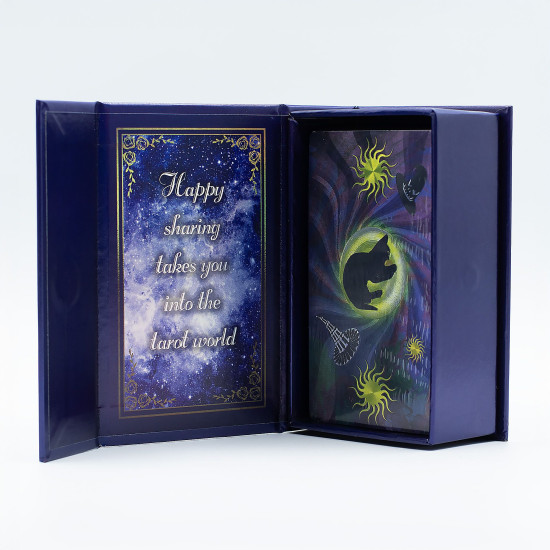 Jeu de cartes de tarot à feuille violette - Tarot de la sorcière - avec livret