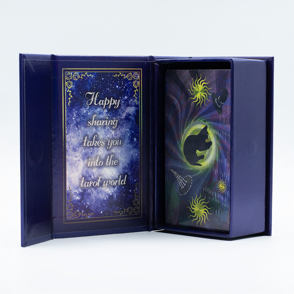 Jeu de cartes de tarot à feuille violette - Tarot de la sorcière - avec livret