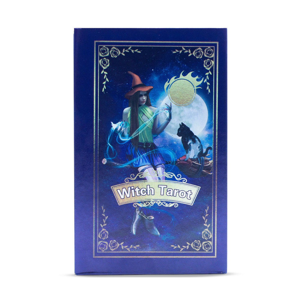 Jeu de cartes de tarot à feuille violette - Tarot de la sorcière - avec livret