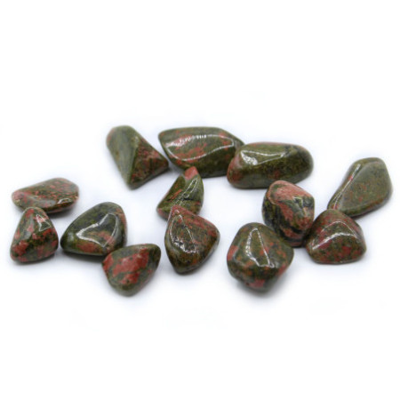 Lot de 24 pierres polies L - Unakite L