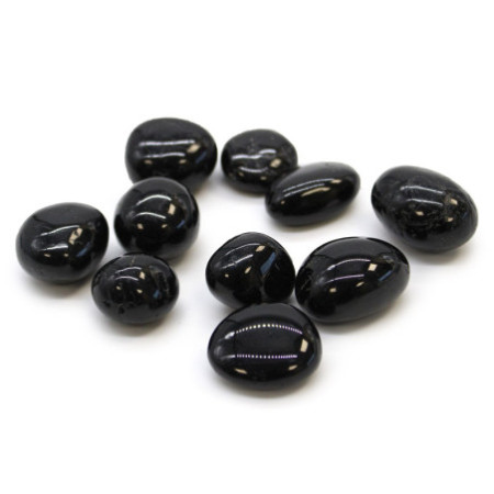 Lot de 24 pierres polies L - Tourmaline noire
