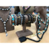 Bracelet Hamsa / Agate Noire - Pierres Précieuses