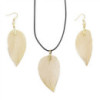 Ensemble collier et boucles d'oreilles - Bravery Leaf - Or