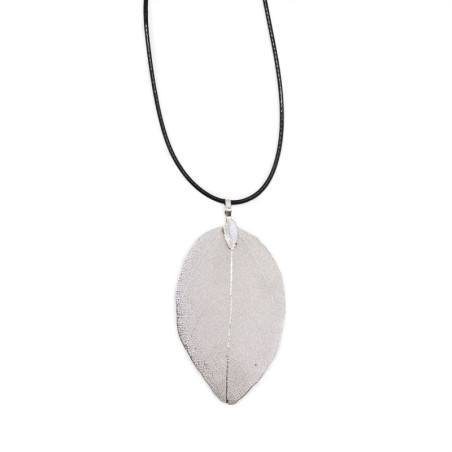 Collier - Feuille de bravoure - Argent