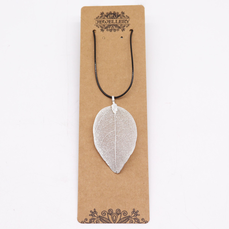 Collier - Feuille de bravoure - Argent