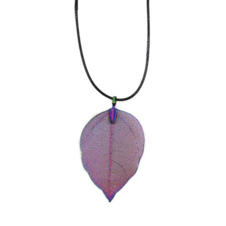 Collier - Feuille de bravoure - Lavande