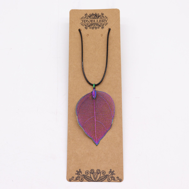 Collier - Feuille de bravoure - Lavande