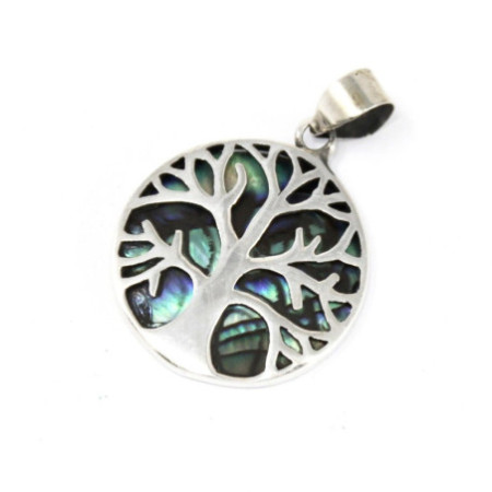 Pendentif Arbre de Vie en Argent 22 mm - Abalone