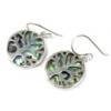 Boucles d'oreilles Arbre de Vie en Argent 15 mm - Abalone