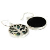 Boucles d'oreilles Arbre de Vie en Argent 15 mm - Abalone