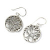 Boucles d'oreilles Arbre de Vie Argent 15 mm - Nacre